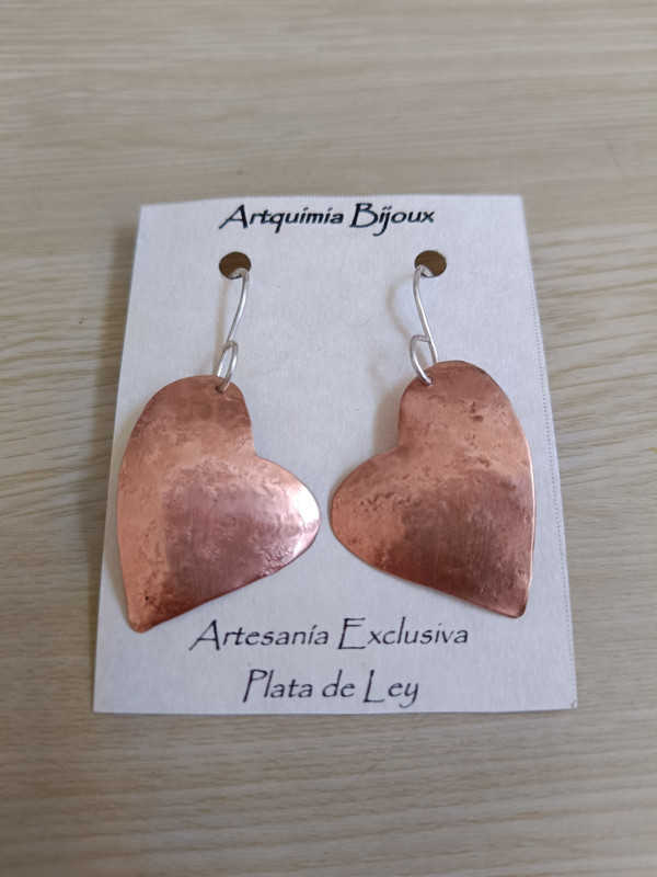 Pendientes Artesanales de Corazón