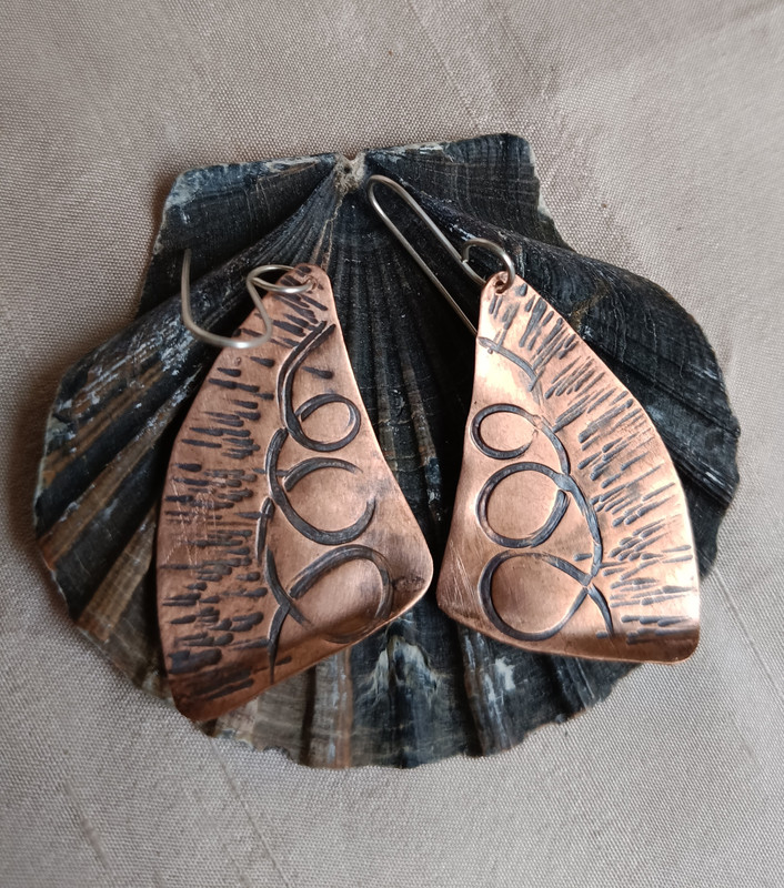Pendientes Artesanales de Cobre